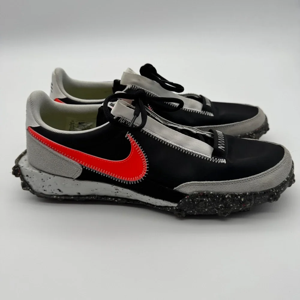 Nike Waffle Racer Crater Black Womens Sneakers Size 11.5 Womens 10 Mens